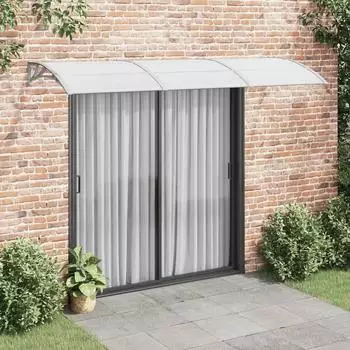 vidaXL T&uuml;rvordach Polycarbonat Grau 300x75cm (153581)