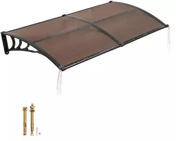 VEVOR Pultbogenvordach Polycarbonat 965x1987mm braun (CZPC40X80B-C)
