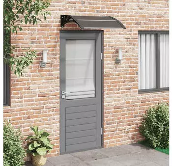 vidaXL T&uuml;rvordach Polycarbonat Schwarz 80x75cm (153587)