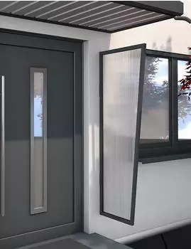Gutta Seitenblende B2 Polycarbonat Stegplatte, 60x175cm, Anthrazit