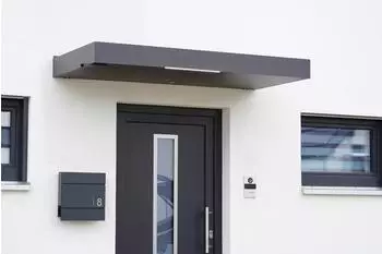 Gutta Rechteckvordach BS Plus 200 mit Wasserspeier, Anthrazit, 200x90x15,5cm (75005123)