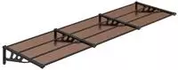 vidaXL T&uuml;rvordach Schwarz 297,5x90 cm Polycarbonat