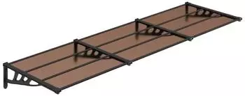 vidaXL Türvordach Polycarbonat 297,5x90cm Schwarz (153701)