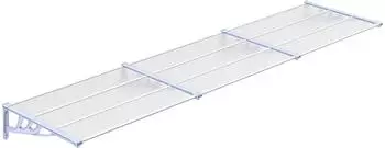 vidaXL Türvordach Grau/Transparent 358,5x90cm Polycarbonat (153695)