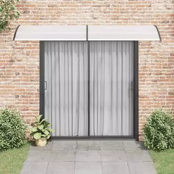 vidaXL T&uuml;rvordach Polycarbonat 300x75cm schwarz/transparent (144817)
