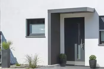 Gutta BS Plus 160 Rechteckvordach mit Seitenteil Links, Anthrazit, Bewegungsmelder (75006063)