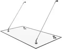 Sogood - Doporro&reg; Vordach &Uuml;berdachung Vsg Mit Sgp Folie Vdg02k Ma&szlig;e:90x120cm...