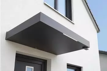 Gutta Rechteckvordach BS Plus 160 Anthrazit mit Wasserspeier 160x90cm (75005033)