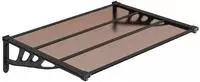 vidaXL T&uuml;rvordach Schwarz 122x90 cm Polycarbonat