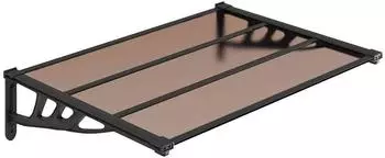 vidaXL Türvordach 122x90cm Polycarbonat, schwarz (153697)