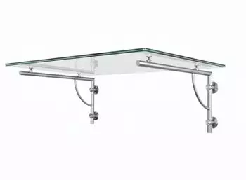 Glaszentrum Hagen Glasvordach Typ/B Klarglas VSG 200x90cm (GH-200.2-B)