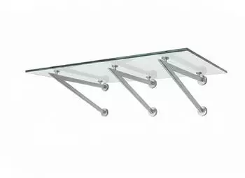 Glaszentrum Hagen Glasvordach Typ V, VSG-Klarglas, 200x90cm (GH-200.3-V)