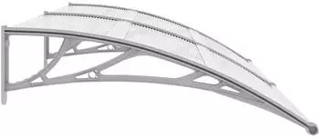 vidaXL T&uuml;rvordach PC 200x75cm grau-transparent (144820)
