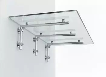 Glaszentrum Hagen Glasvordach Typ-L, VSG-Klarglas, 250x90cm
