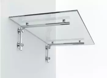 Glaszentrum Hagen Glasvordach Typ L VSG-Klarglas 180x90cm (GH-180-L)