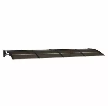 vidaXL Türvordach 350x100cm Polycarbonat schwarz (153596)