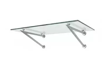 Glaszentrum Hagen Glasvordach Klarglas 140x90cm (V2A-V)