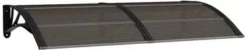 vidaXL Türvordach schwarz 150x75cm Polycarbonat