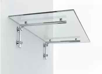 Glaszentrum Hagen Glasvordach Typ L, VSG Klarglas, 130x90cm (GH-130-L)
