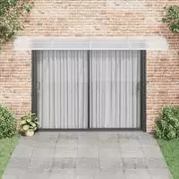 vidaXL T&uuml;rvordach Grau und Transparent 400x75 cm Polycarbonat