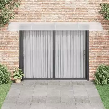vidaXL Türvordach grau und transparent 400x75cm Polycarbonat (153598)
