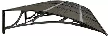 vidaXL Türvordach 400x100cm Polycarbonat schwarz (153602)