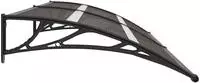 vidaXL Vordach Schwarz 240x75 cm PC