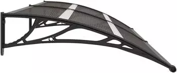 vidaXL Vordach 240x75cm Polycarbonat schwarz (144826)