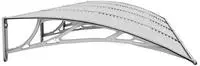 vidaXL T&uuml;rvordach Grau 350 x 100 cm Polycarbonat