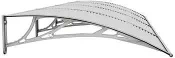 vidaXL Türvordach 350x100cm Polycarbonat grau (153595)