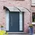 Outsunny Pultvordach Polycarbonat/Aluminium 200x96x27cm, transparent/schwarz (B70-058V02CR)