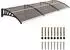 Outsunny Pultvordach Polycarbonat/Aluminium 303x96x27cm, schwarz/braun, UV-Schutz