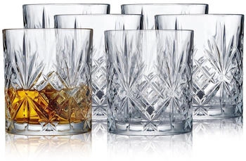 Lyngby Glas Whiskyglas Melodia 6er Set, Tumbler, Kristallglas, Klar, 310 ml