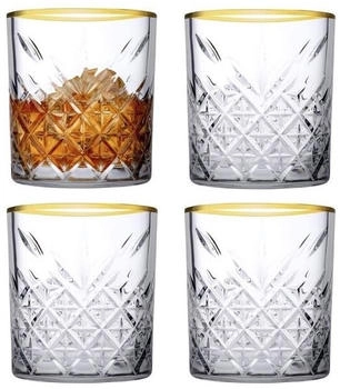 Pasabahce Whsky Glas Tumbler Tmeless m Krstall-Desgn, Höhe 9,6 cm, 345 ml