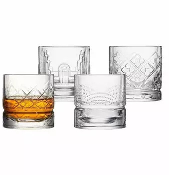 La Roch&egrave;re Dandy Whiskeyglas 4 Teile Klar