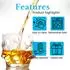 Intirilife Sculptured Old Fashioned Whisky Tumbler Glas, Kristall (IL-100145-2)