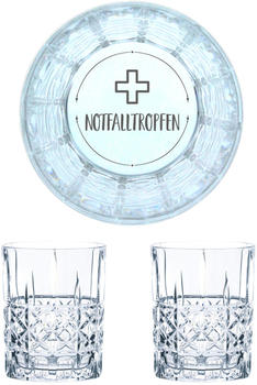 Nachtmann Whiskyglas Gravur Notfalltropfen 345 ml, 2er Set