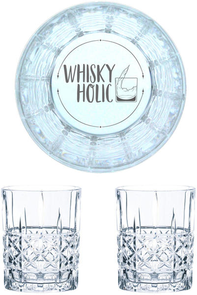 Nachtmann Whiskyglas Gravur Whiskyholic 345 ml, 2er Set