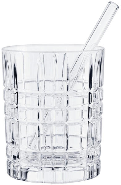 Nachtmann 4er-Set Whisky-Gläser + Glas-Trinkhalme TASTES GOOD