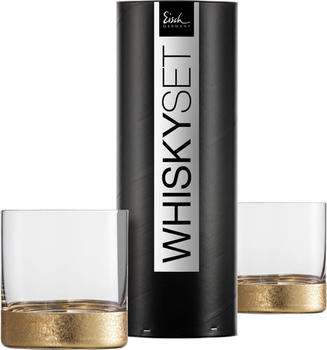 Eisch Whiskyglas 2er Set Gold Rush, Whiskybecher, Kristallglas, Gold, 400 ml, 74350018