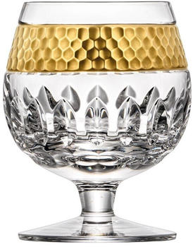 Arnstadt Kristall Cognacglas Bloom Gold (10,6 cm) - Kristallglas mundgeblasen · handgeschliffen · Hergestellt in Germany · inkl. 24 Karat Goldrand