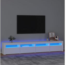 vidaXL TV-Schrank mit LED-Leuchten 240x35x40 cm Weiß