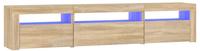 vidaXL TV-Schrank NA Lowboard Medienboard TV- Schrank TV-Wandschrank mit LED...