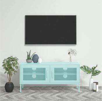 vidaXL TV cabinet green mint 105x35x50 cm steel