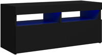 Vidaxl - Tv-schrank Mit Led-leuchten Schwarz 90x35x40 Cm