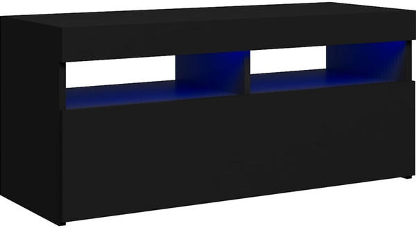 vidaXL TV Cabinet with LED Lights 90 x 35 x 40 cm black (804383)