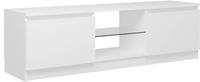 vidaXL TV-Schrank mit LED-Leuchten Wei&szlig; 120x30x36 cm