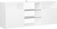 vidaXL TV-Schrank mit LED-Leuchten Wei&szlig; 120x30x50 cm