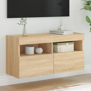 vidaXL TV cabinet with LED 80x30x40 cm Sonoma Oak