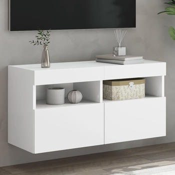 vidaXL TV cabinet with LED 80x30x40 cm White